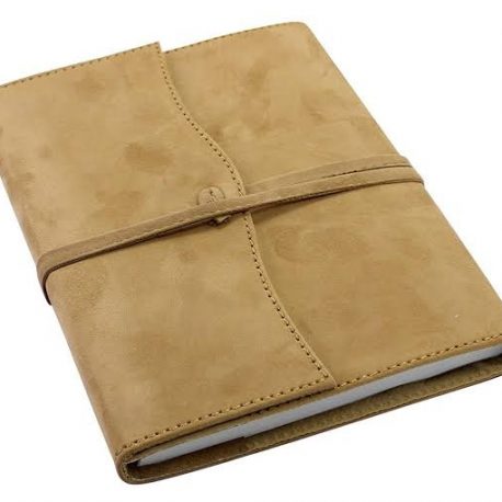 Beige Color Leather Dairy Cover
