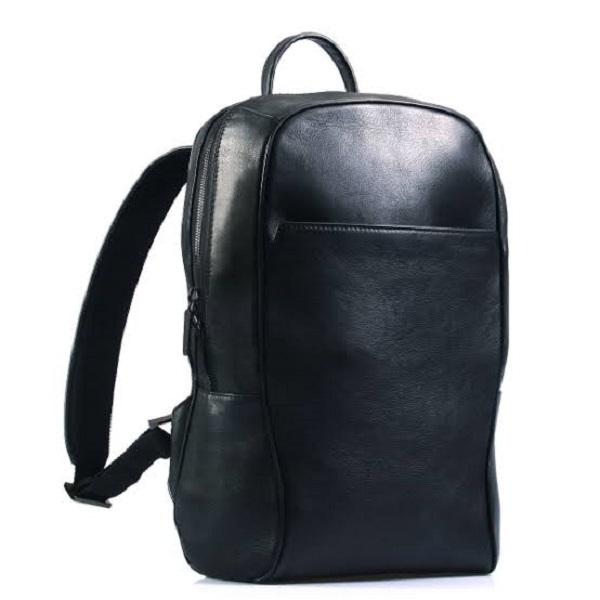 Black Stylish Plain Leather Backpack - RAVEN | Leather Jacket & Goods ...