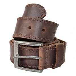 Dark Vintage Brown Pin Buckle Leather Belt