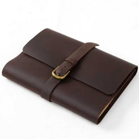 Dark Vintage Chocolate Leather Dairy Cover