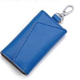 Light Blue Color Leather Key Case