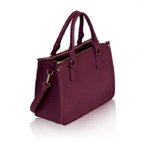 Maroon Color Business Class Ladies Handbag with Shoulder Strap