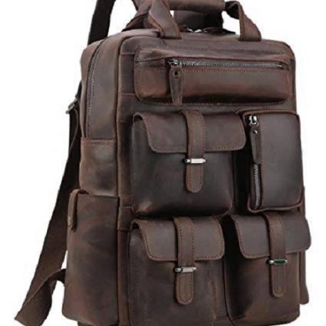 Multi Pocket Reddish Chocolate Color Shoulder Backpack