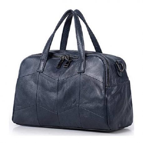 Navy Blue Color Classy Bowler Ladies Bag