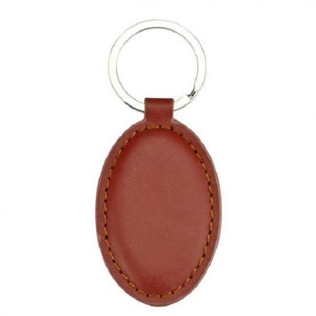 Reddish Tan Color Leather Key Ring