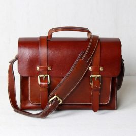 Reddish Brown Medium Messenger Bag