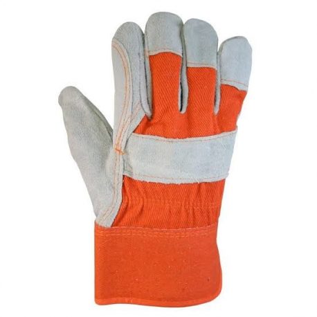Suede and Fabric Mixed Working Gloves